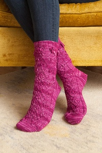 Rose of Sharon May Socks Pattern