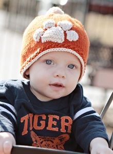 Tiger Stamped Hat - knitting pattern