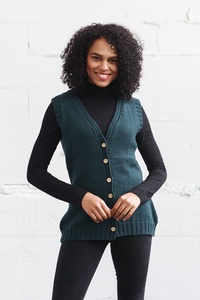 Basic Button Vest - knitting pattern