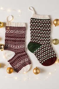 Fair Isle and Geometric Stockings - knitting pattern