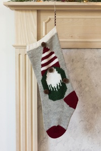 Happy Gnome Stocking - knitting pattern