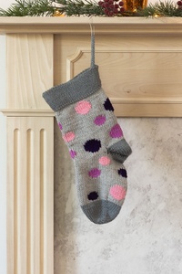 Fruit Cake Stocking - knitting pattern