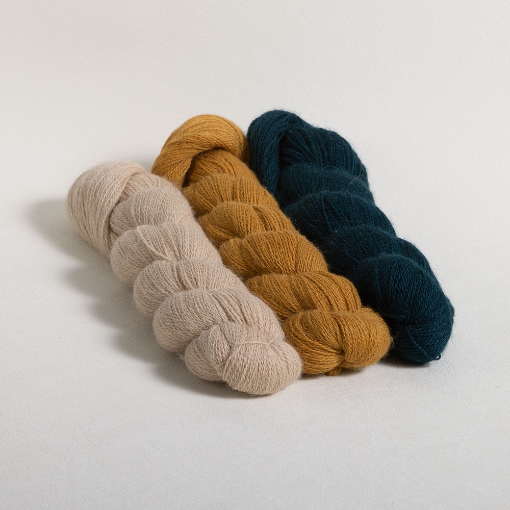 100% Baby Alpaca Yarn (Weight #1) LACE - SET OF 3 Skeins 150 GRAMS TOTAL-  Luxuriously and CARING SOFT