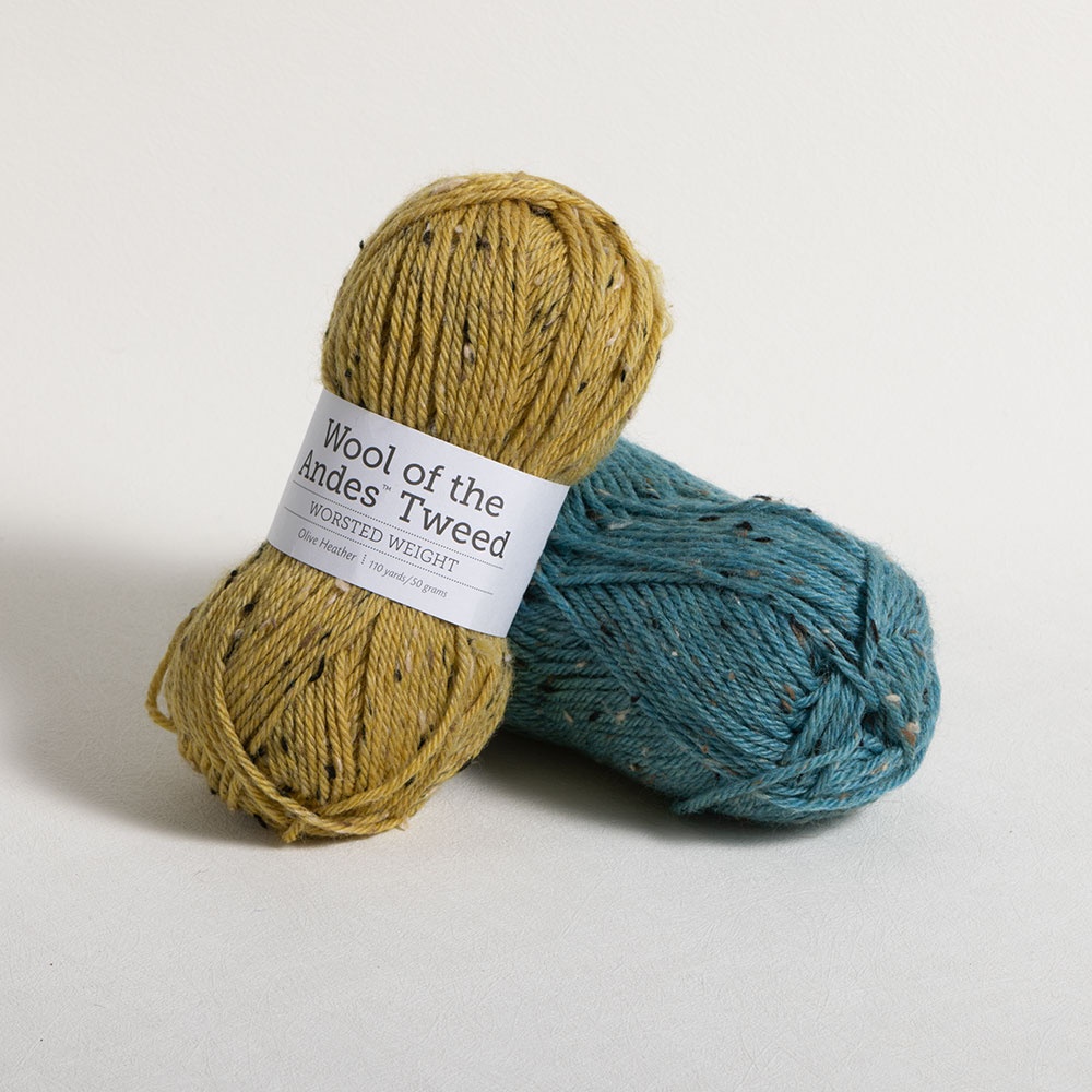 Wool Yarn For Knitting, Crochet & Weaving - Merino & Blend Tagged tweed -  Apricot Yarn & Supply