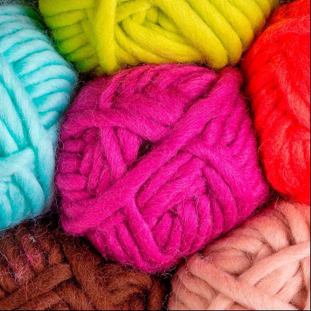 Bright yarn colors