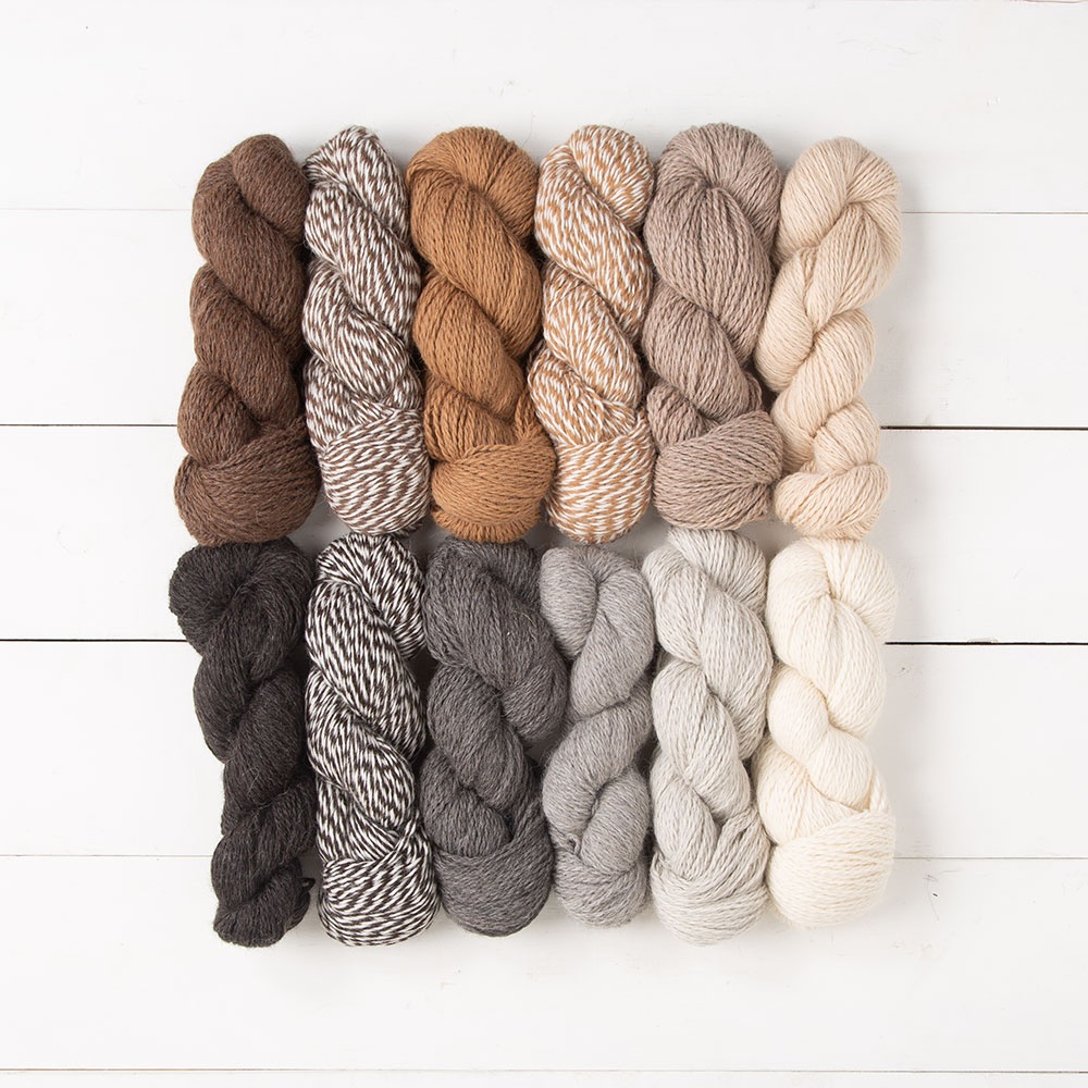 100% Alpaca Worsted Weight Yarns in Natural Colors