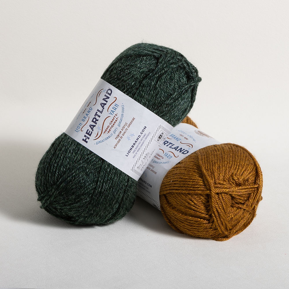 Lion Brand Yarn Heartland Dry Tortugas Medium Acrylic Green Yarn 3