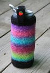 Summer Stripes Felted Water Bottle Holder