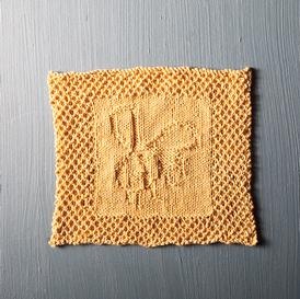 Bee's Knees Dishcloth - knitting pattern