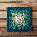 Teal Swirl Crochet Dishcloth