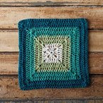 Teal Swirl Crochet Dishcloth Pattern (free download)