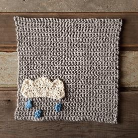A Chance of Rain Dishcloth Crochet Pattern (free download)