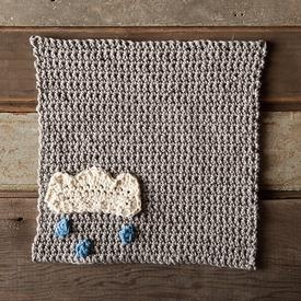 A Chance of Rain Crochet Dishcloth