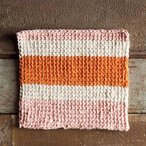 Sherbet Tunisian Crochet Dishcloth Pattern (free download)