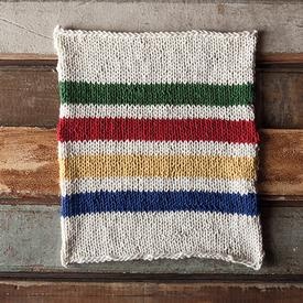 Hudson's Bay Inspired Dishcloth - knitting pattern