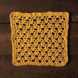 Golden Lattice Dishcloth - knitting pattern