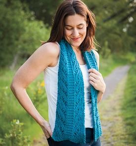 Duo Columns Reversible Scarf - knitting pattern