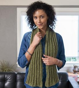 English Rib Scarf - knitting pattern