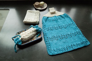 A Little Bit of Lace Bath Set - knitting pattern