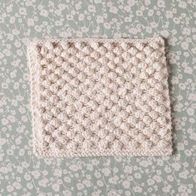 Snowbobbles Dishcloth - knitting pattern