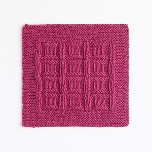 Square Check Dishcloth - knitting pattern