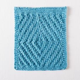 Rippling Diamonds Dishcloth - knitting pattern