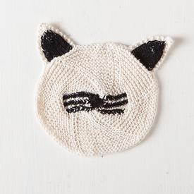 Cat Face Dishcloth - knitting pattern