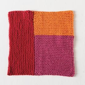 Tropical Colorblock Dishcloth - knitting pattern