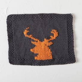 Deer Season Dishcloth - knitting pattern