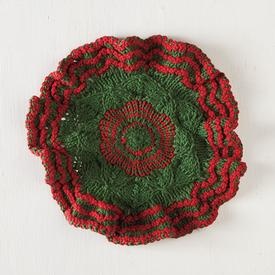 Festive Wreath Dishcloth - knitting pattern