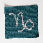 Capricorn Zodiac Crochet Dishcloth