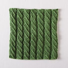 Spiral Columns Facecloth - knitting pattern