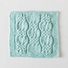 Knotted Cables Washcloth - knitting pattern