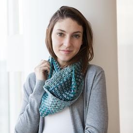 Chromatic Granny Stripe Cowl