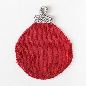 Christmas Bauble Washcloth - knitting pattern