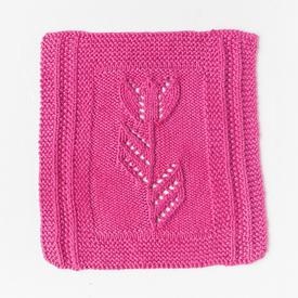 Spring Tulip Dishcloth - knitting pattern