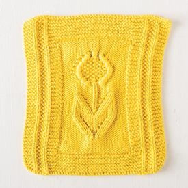 Sunflower Dishcloth Free Knitting Pattern