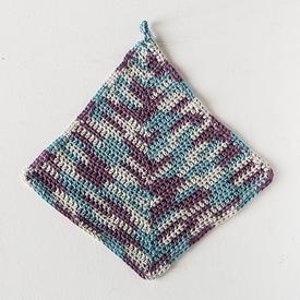 Crochet Mitered Square Dishcloth - knitting pattern