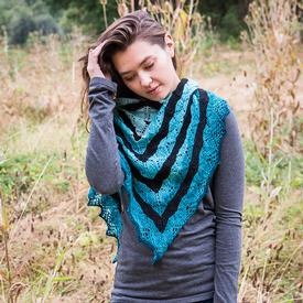 Gulf Stream Shawlette - knitting pattern