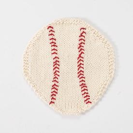 Baseball Washcloth - knitting pattern