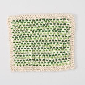 Woven Polka Dots Dishcloth - knitting pattern