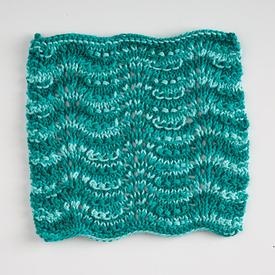 Ridged Feather Dishcloth - knitting pattern