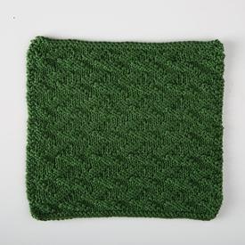 Welted Leaf Dishcloth - knitting pattern