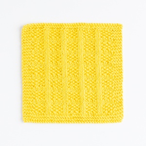 Seed Stitch Checks Dishcloth - knitting pattern