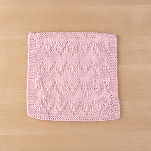 Heartbeat Dishcloth - knitting pattern