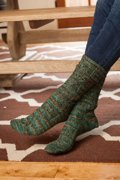 Toe Up Socks Knitting Pattern - Toasty Warm Autumn Socks - Leelee