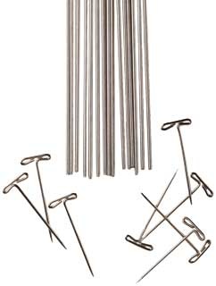 Wholesale Nickel Plated Steel T Pins for Blocking Knitting 