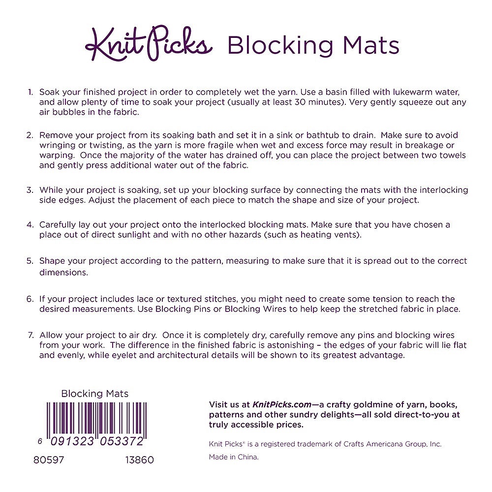 Knit Picks Blocking Mats