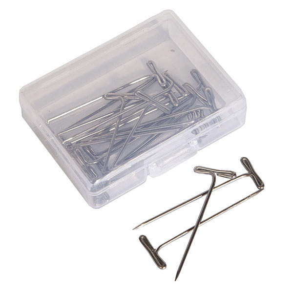 Jalan 200 Pieces Strong Steel T Pins for Blocking Knitting & Modelling  (27mm)
