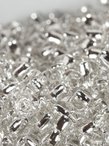6/0 Seed Beads - Clear with Silver Lining